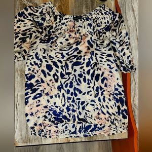 Notations silk blouse size xl